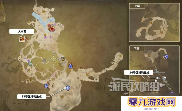 《怪物猎人荒野》天堑沙原钓鱼点在哪里地图及可钓鱼类介绍