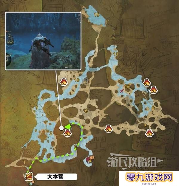 《怪物猎人荒野》绯红森林钓鱼点位置地图及可钓鱼类一览
